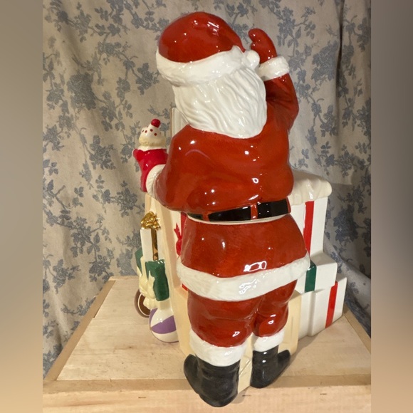 VTG Lenox Holiday Village Collection Santa Musical Candy Box - Picture 6 of 12